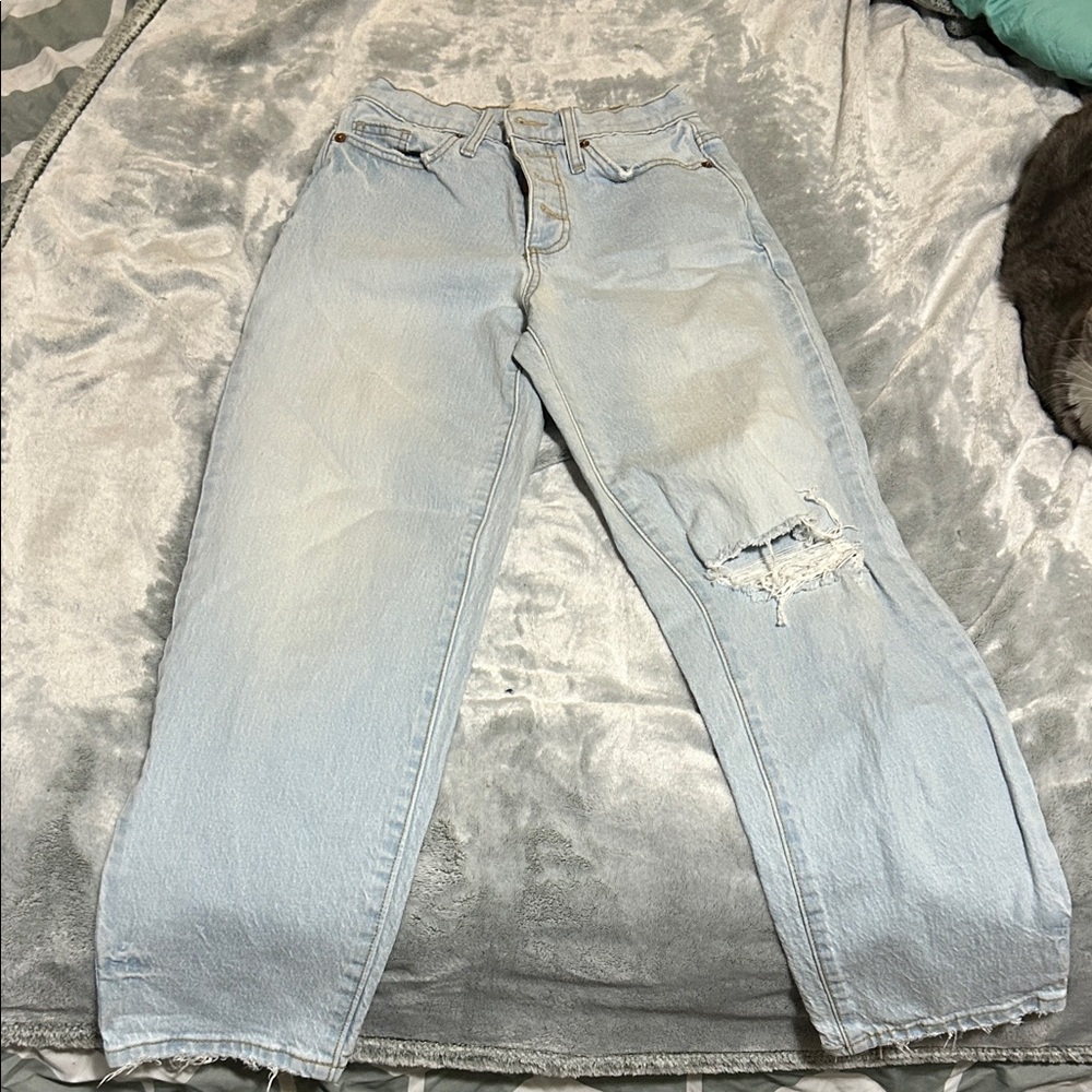 Light Blue Distressed Jeans